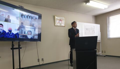 令和4年度「菱神グループ新年挨拶会」を行いました（従業員向け）